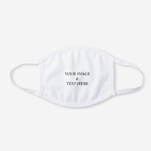 Personalized Custom Your Own Photo  Text White Cotton Face Mask
