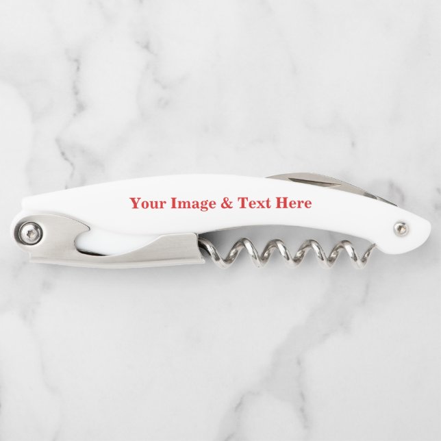 Personalized Custom Your Own Photo Waiter's Corkscrew (Front)