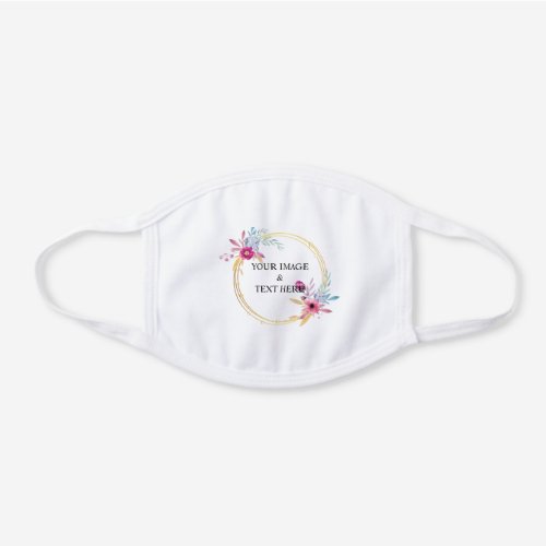 Personalized Custom Your Own Photo White Cotton Face Mask