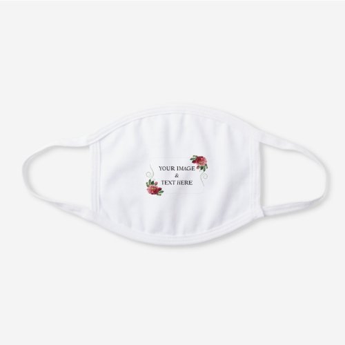 Personalized Custom Your Own Photo White Cotton Face Mask