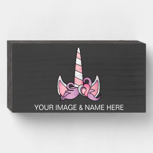 Personalized Custom Your Own Photo Wooden Box Sign (Front Horizontal)