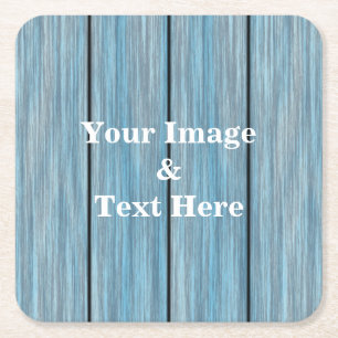 Personalized Custom Your Own Photo Wooden Square P Paper Coaster