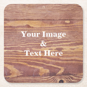 Personalized Custom Your Own Photo Wooden Square P Paper Coaster