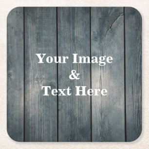 Personalized Custom Your Own Photo Wooden Square P Paper Coaster