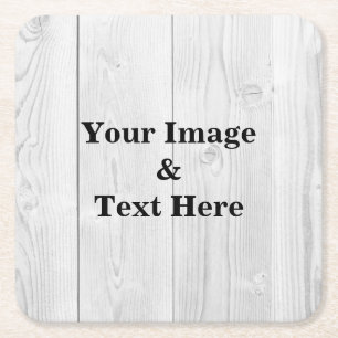 Personalized Custom Your Own Photo Wooden Square P Paper Coaster