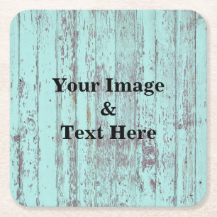 Personalized Custom Your Own Photo Wooden Square P Paper Coaster