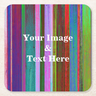 Personalized Custom Your Own Photo Wooden Square P Paper Coaster