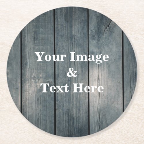 Personalized Custom Your Own Photo Wooden Square P Round Paper Coaster
