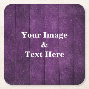 Personalized Custom Your Own Photo Wooden Square P Square Paper Coaster
