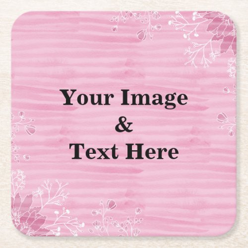 Personalized Custom Your Own Photo Wooden Square P Square Paper Coaster
