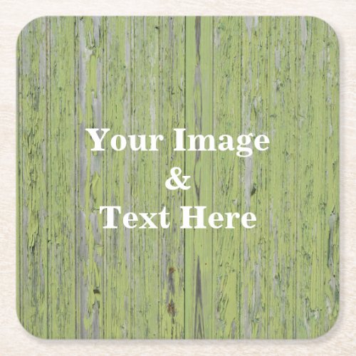 Personalized Custom Your Own Photo Wooden Square Paper Coaster