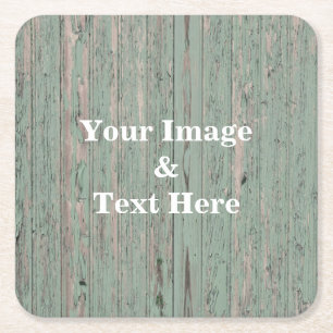 Personalized Custom Your Own Photo Wooden Square Paper Coaster