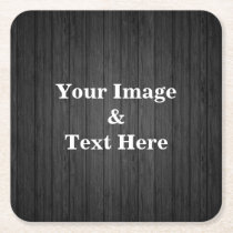 Personalized Custom Your Own Photo Wooden Square Paper Coaster Personalized Custom Your Own Photo Wooden Square Paper Coaster