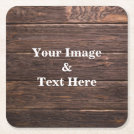 Personalized Custom Your Own Photo Wooden Square Paper Coaster Personalized Custom Your Own Photo Wooden Square Paper Coaster