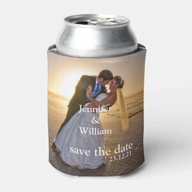 Personalized Custom Your Own Wedding Photo Can Cooler (Can Front)