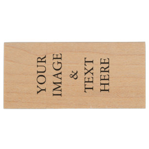 Personalized Custom Your OwnUSB Wooden Flash Drive