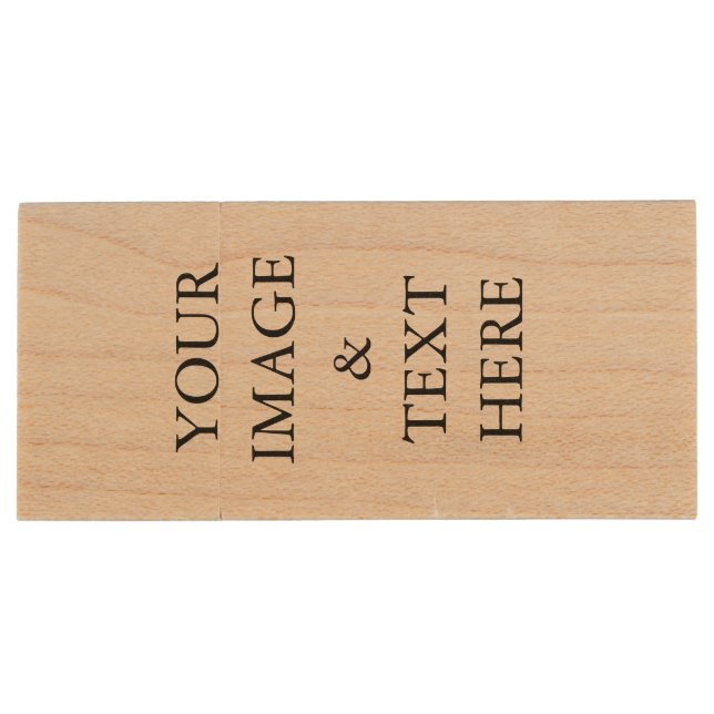 Personalized Custom Your OwnUSB Wooden Flash Drive (Back)