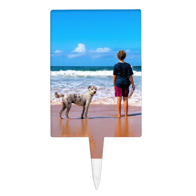 Personalized Custom Your Pet Photo Cake Topper (Front)