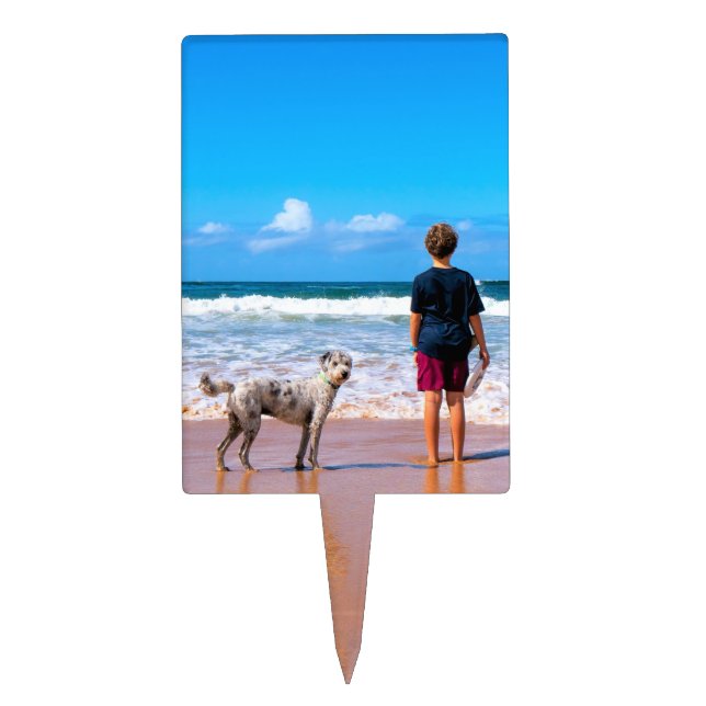 Personalized Custom Your Pet Photo Cake Topper (Front)