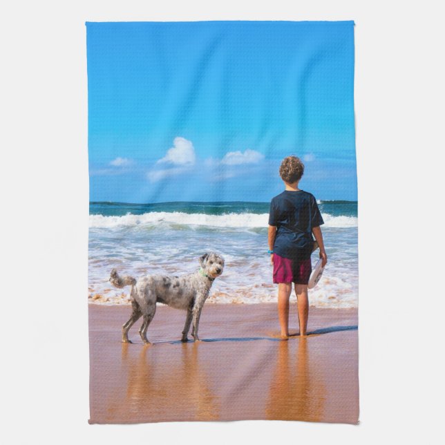Personalized Custom Your Pet Photo Kitchen Towel (Vertical)
