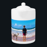 Personalized Custom Your Pet Photo Teapot<br><div class="desc">Custom Photo Teapots - Make Your Own Design with Pet - Personalized Family / Friends / Pets or Personal Teapot Gift - Add Your Photo / or Text / Name - Resize and move or remove and add elements / text with Customization tool ! You can transfer this design to...</div>