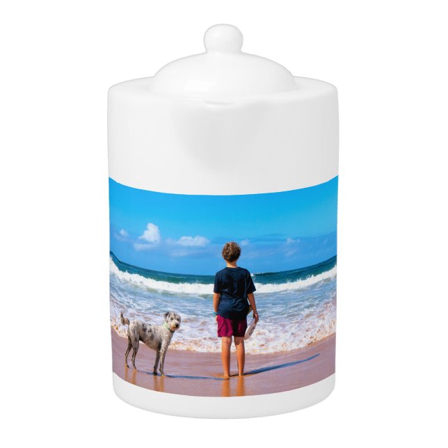 Personalized Custom Your Pet Photo Teapot (Front)