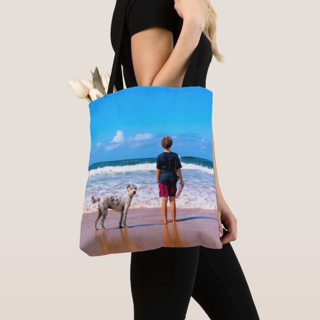 Personalized Custom Your Pet Photo Tote Bag (Close Up)
