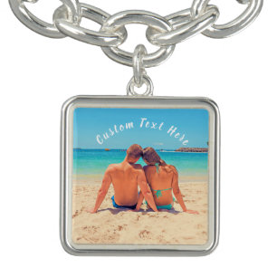 Personalized Custom Your Photo and Text Bracelet