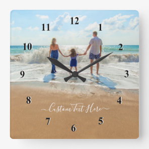 Personalized Custom Your Photo and Text Clock