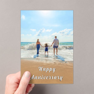 Personalized Custom Your Photo Anniversary Card Acrylic Invitations