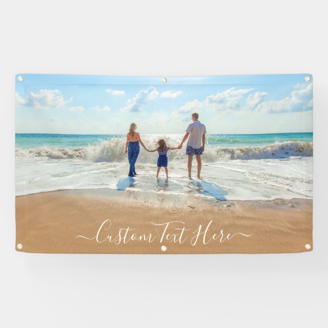 Personalized Custom Your Photo Banner with Text (Horizontal)