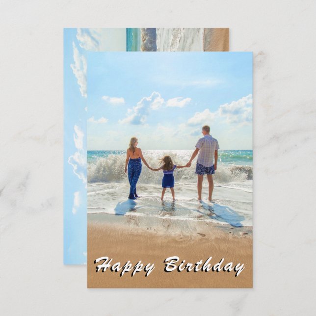 Personalized Custom Your Photo Birthday Card (Front/Back)