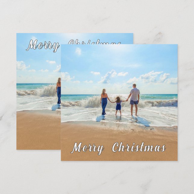 Personalized Custom Your Photo Christmas Card (Front/Back)