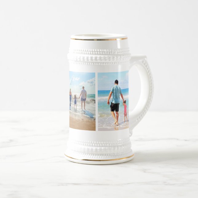 Personalized Custom Your Photo Collage Beer Stein (Front Right)