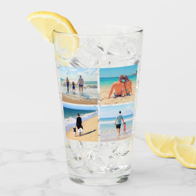 Personalized Custom Your Photo Collage Glass (Front Ice)