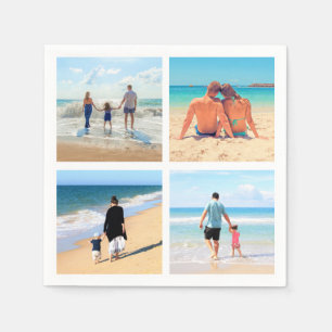 Personalized Custom Your Photo Collage Napkins