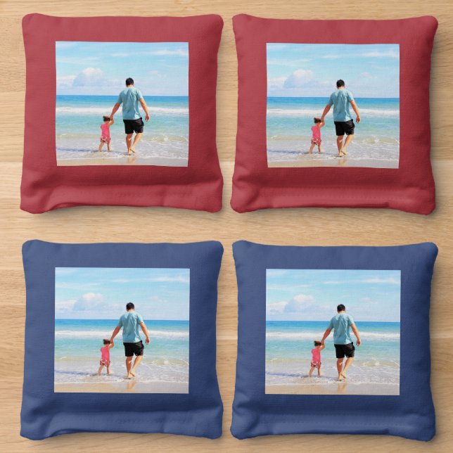 Personalized Custom Your Photo Cornhole Bags (Wood)