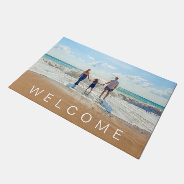 Personalized Custom Your Photo Doormat Welcome (Angled)