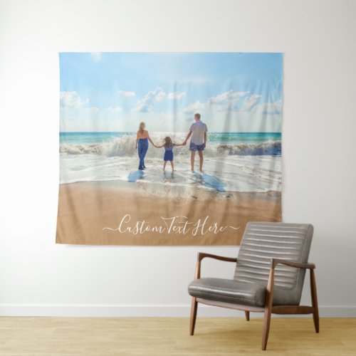 Personalized Custom Your Photo Tapestry with Text