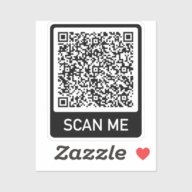 Personalized Custom Your QR Code Sticker Template (Sheet)