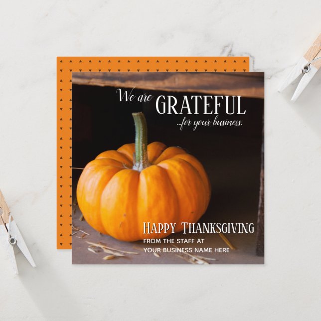 Personalized Customer Business Thanksgiving (Front/Back In Situ)