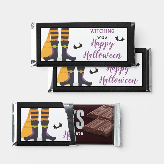 Personalized Customer Happy Halloween Hershey Bar Favors (Front)