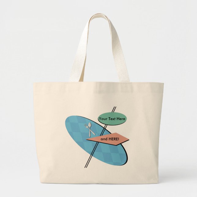 Personalized Customizable 50s Diner Totes (Front)