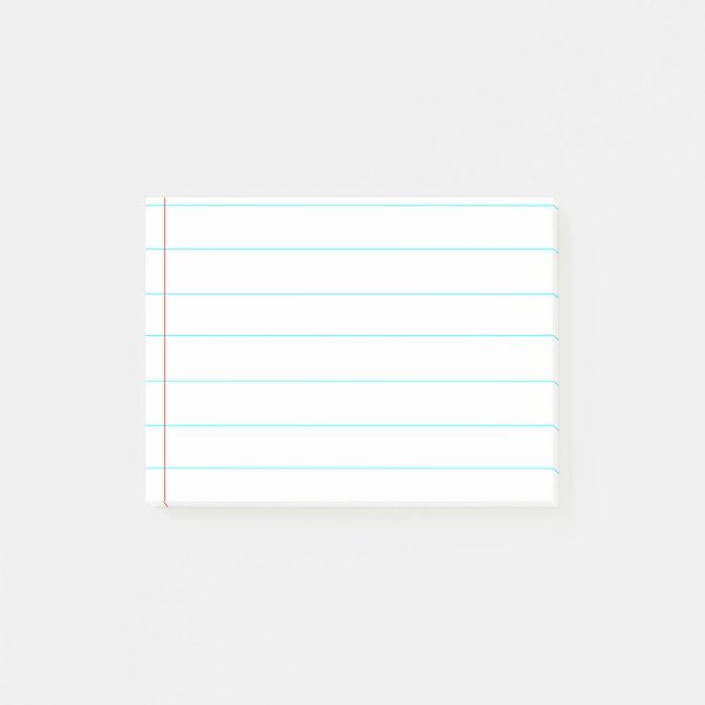 Personalized Customizable Lined Notebook Paper Post-it Notes (Front)