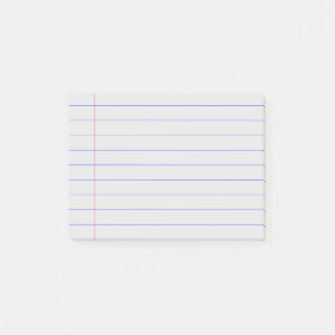 Personalized Customizable Lined Notebook Paper Post-it Notes