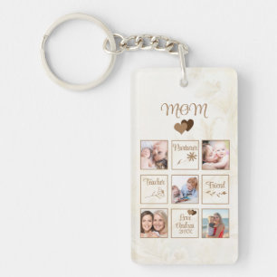 Personalized Customizable Mothers Day Photo Keychain