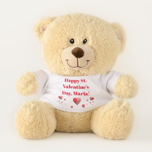 Personalized Customizable Valentine Teddy Bear