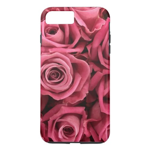 Personalized Customize Pink Roses iPhone 8 Plus7 Plus Case