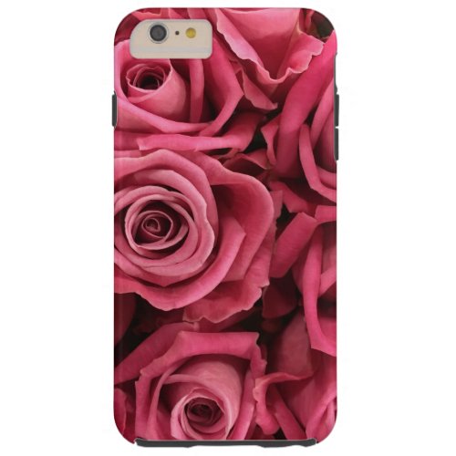 Personalized Customize Pink Roses Tough iPhone 6 Plus Case