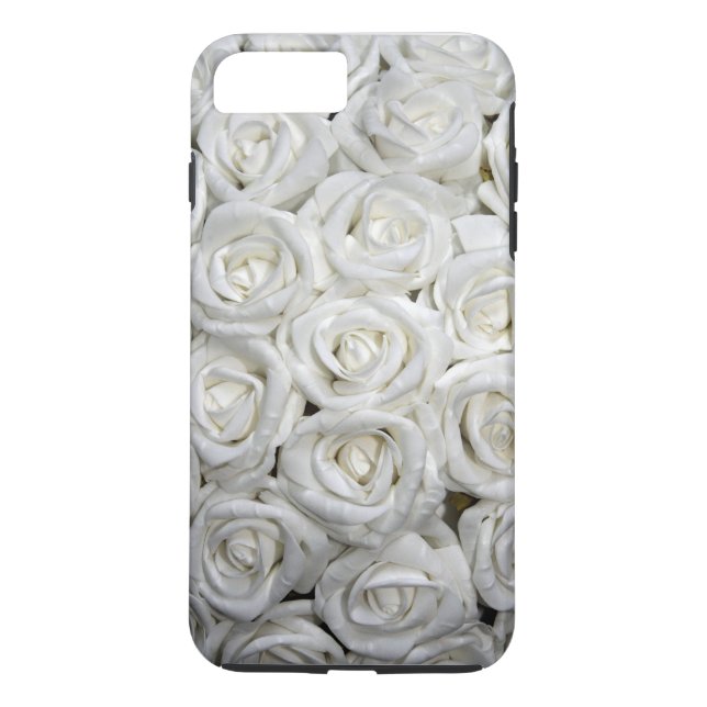Personalized Customize White Roses Case-Mate iPhone Case (Back)